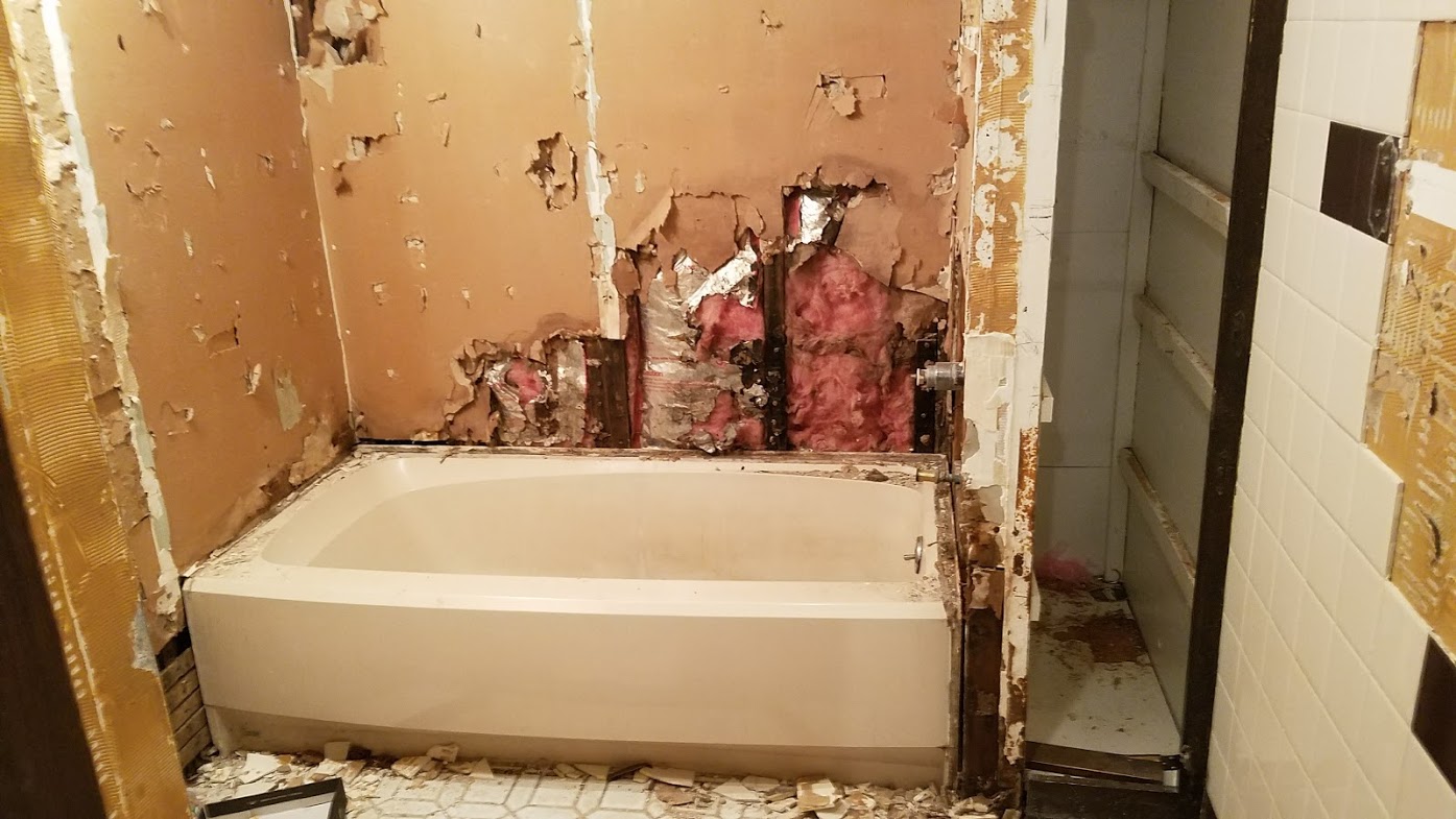Bathroom being demo'd for reconstruction