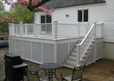 Cool gray composite with white rails
